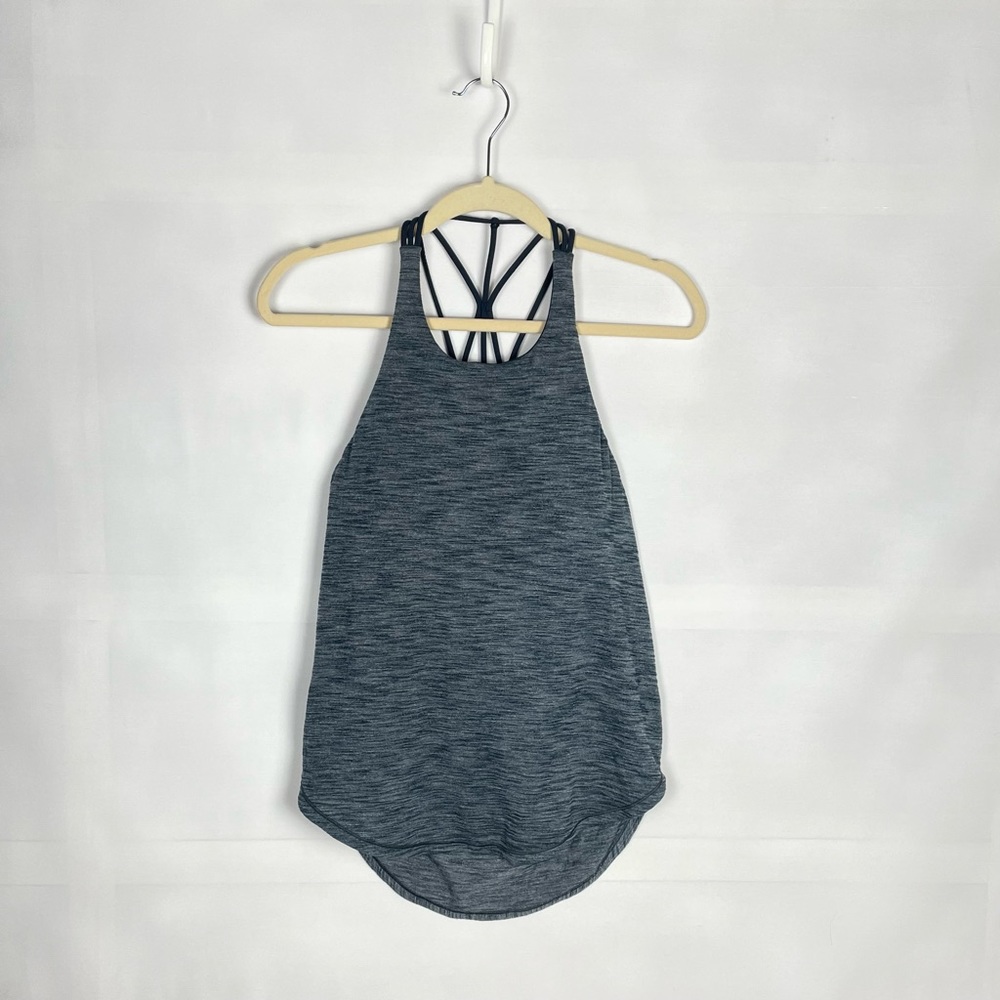 Lululemon Raise the Barre tank in Heathered Nocturnal Teal in size 4